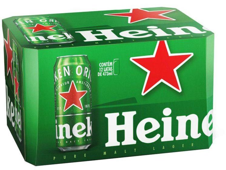 Cerveja Heineken Premium Puro Malte Lager 12 Unidades 473ml Cerveja