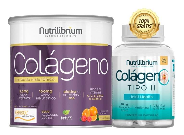 Colágeno Verisol Ácido Hialurônico 200g Colágeno Tipo 2 Premium