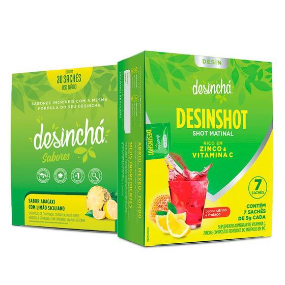 Combo Desinshot E Desinch Sabor Abacaxi Lim O Siciliano Desincha