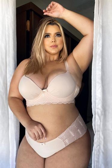 Conjunto Lingerie Calcinha E Suti Plus Size Refor Ado Jussily