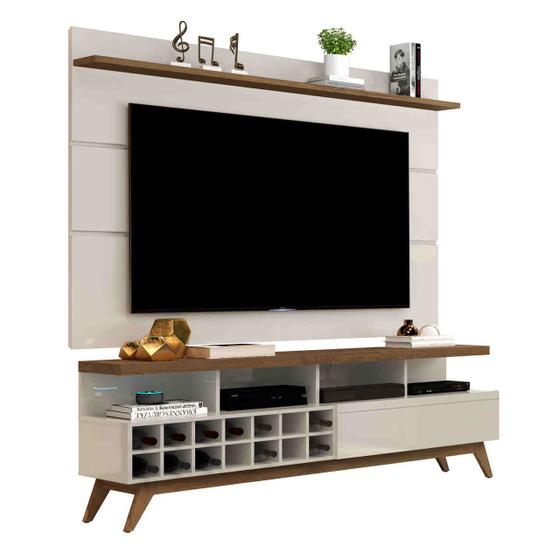 Conjunto Rack E Painel Vivare Wood Adega Off Freij Giga M Veis