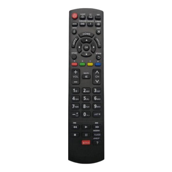 Controle Tv Smart Panasonic Tecla Netflix Le 7513 Usc Controle