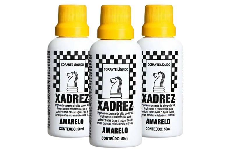 Corante Líquido Bisnaga 50ml 3 Unidades Xadrez Indeflex Base para