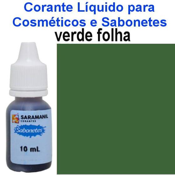 Corante Líquido para Cosméticos e Sabonetes Artesanais Verde Folha