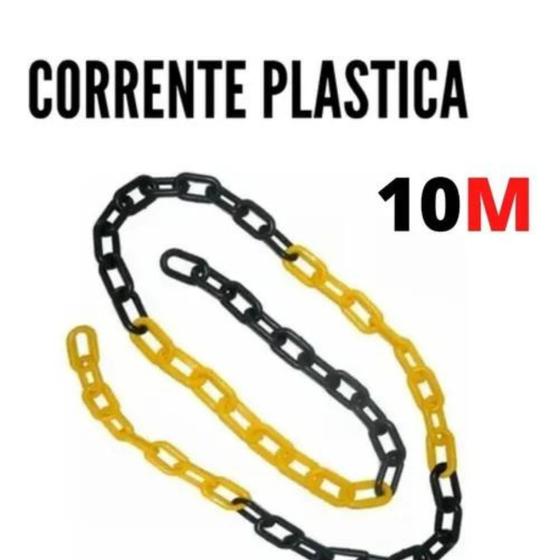 Corrente Plastica M Elo Grande P Sinaliza O Amarela Preta Bocoan