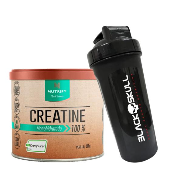 Creatina Creapure Em P G Nutrify Coqueteleira Black Skull