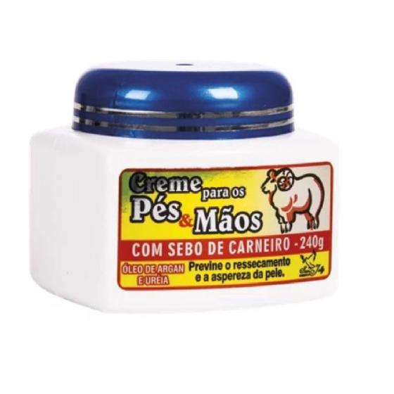 CREME SEBO DE CARNEIRO PÉS E MÃOS HIDRATANTE SAN JULLY 240g