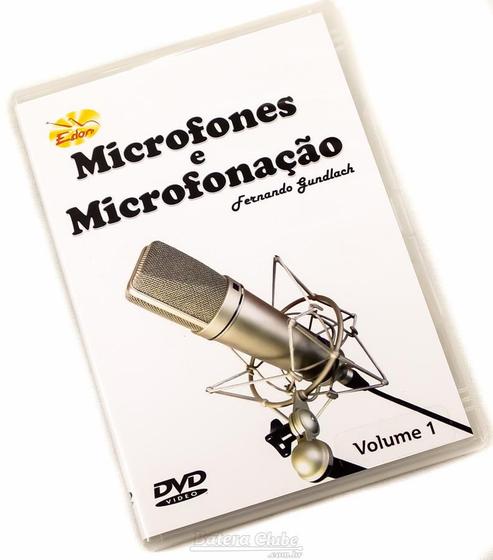 DVD Curso de Microfones e Microfonação para Bateria Volume 1 Tipos de