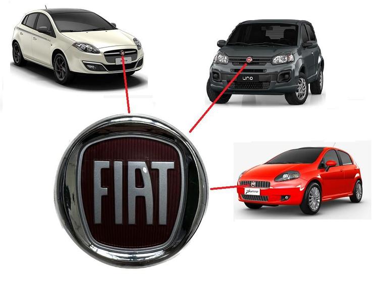 Emblema Logo Fiat Vermelho Grade Uno 2016 2022 Bravo 2011 2016 Punto