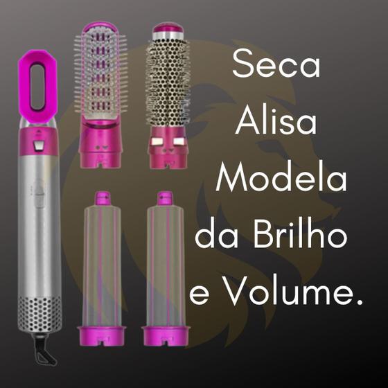 Escova Secadora De Cabelo 5 Em 1 Alisa Seca Modela Redonda Escova