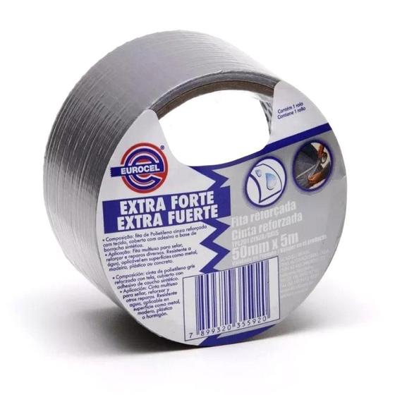 Fita Silver Tape 50Mm X 5M Eurocel 10 Unidades Silver Tape