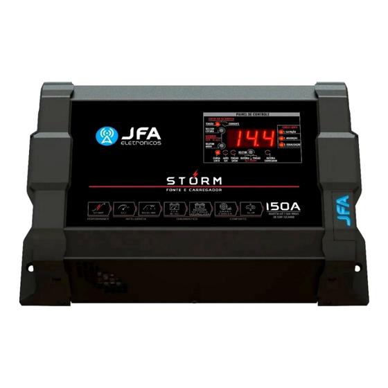 Fonte Automotiva Jfa Storm A Amperes Voltimetro Amperimetro