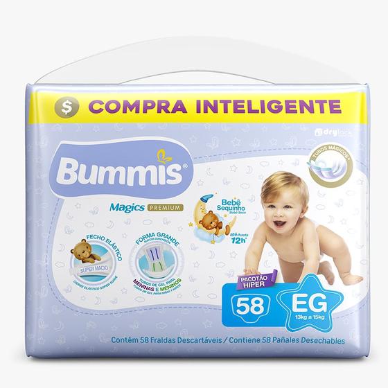 Fralda Bummis Tubos Pacotão Hiper EG C 58 CAPRICHO Fralda