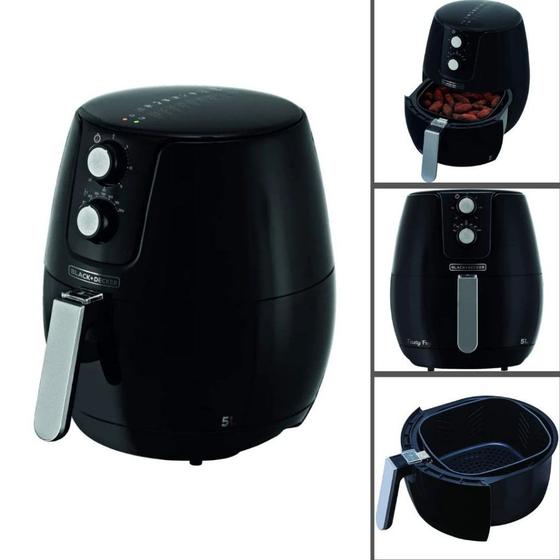 Fritadeira Air Fryer Black Decker Afm5 B2 1400w 5L Preto 220V