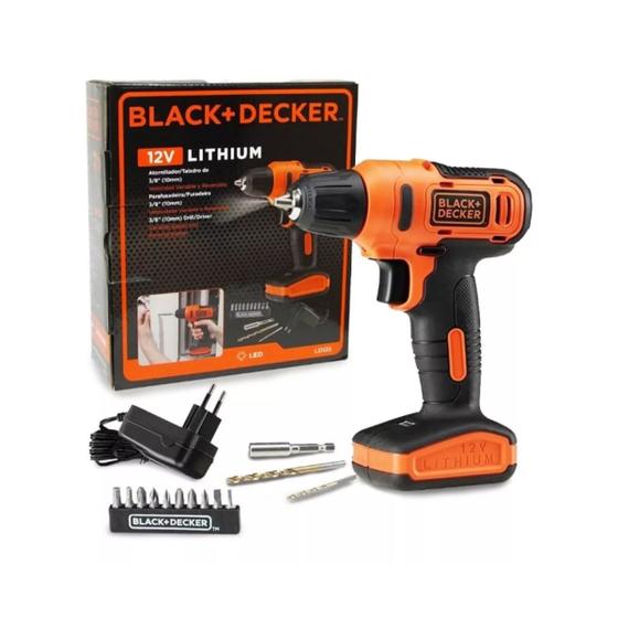 Furadeira E Parafusadeira Black Decker 12v Ld12s Bivolt Led Black