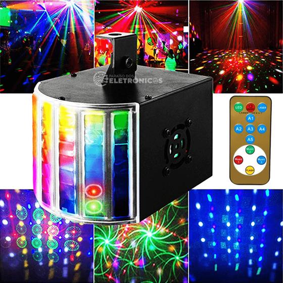 Globo Raio Laser Colorido Strobo Rgbw Ilumina O Jogo De Luz Dj C