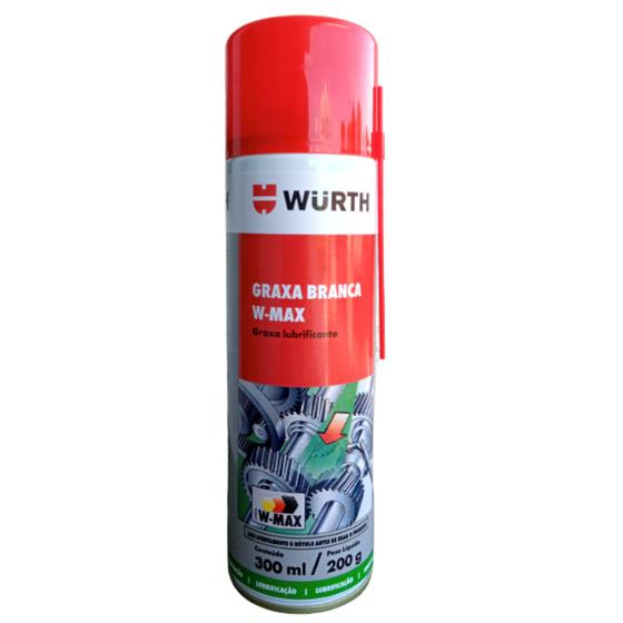 Graxa Branca Wurth W Max 300ml Lubrificante Spray Graxa Automotiva