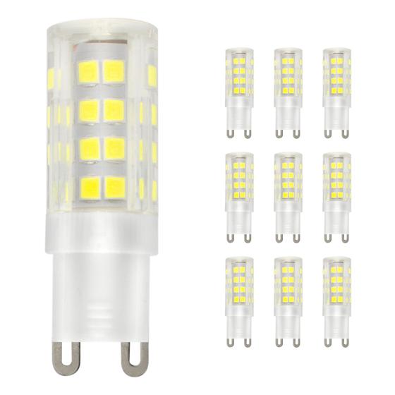 Kit 10 Lâmpadas Led G9 Halopim 7w Bivolt Luz Branco Frio 6000k Ry