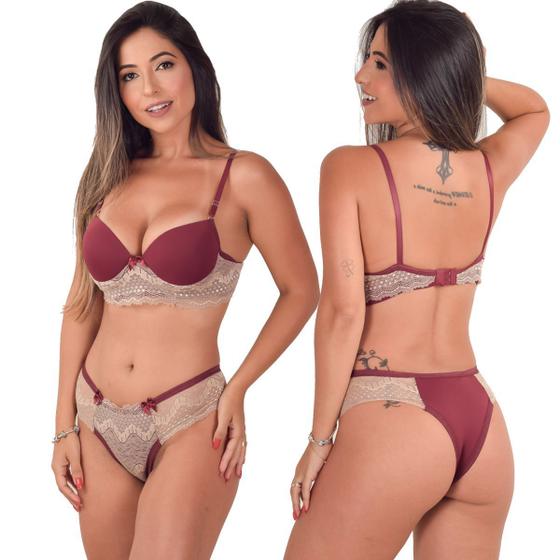 Kit Conjuntos De Calcinha E Suti S Bojo Lingerie Feminina Luxo