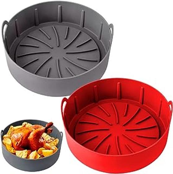 Kit Formas Silicone Para Airfryer Reutilizavel E Antiaderente Saz