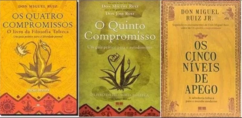 Kit Livros Don Miguel Ruiz Os Quatros Compromissos O Quinto