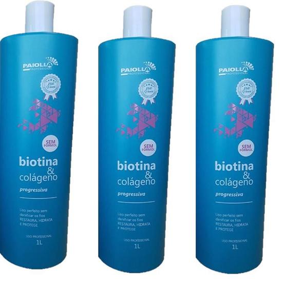 Kit 3 Progressivas Biotina Colágeno Paiolla Colágeno Magazine Luiza