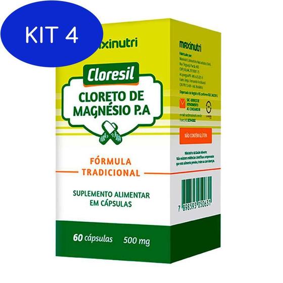 Kit Cloresil Cloreto De Magn Sio P A Mg C Psulas Maxinutri