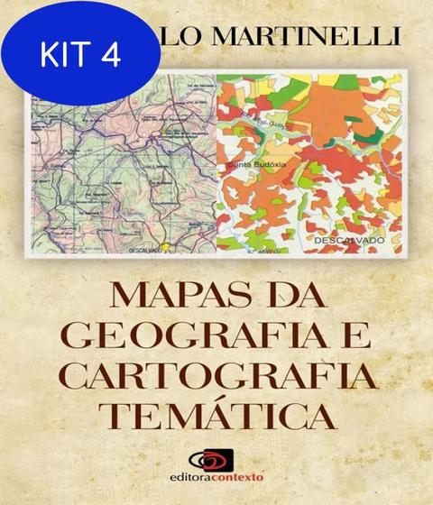 Kit Livro Mapas Da Geografia E Cartografia Tematica Livros De