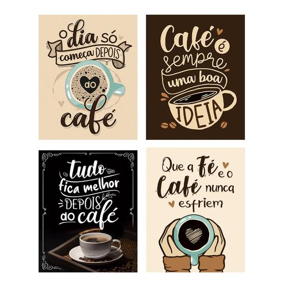 Kit Placas Decorativas X Frases Caf Para Cantinho Do Caf