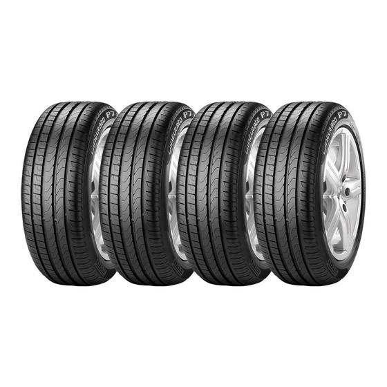 Kit 4 Pneus Pirelli Aro 17 215 50R17 Cinturato P7 91V Pneu Para Carro