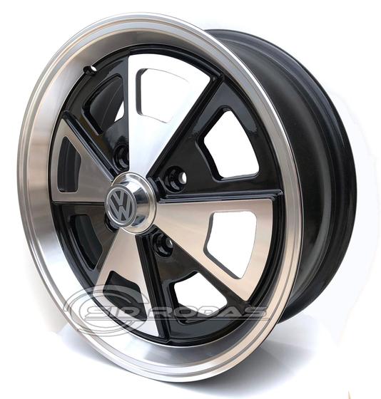 Kit 4 Rodas Aro 15x6 Vw Fusca Brasilia 4x130 BD Krmai R84 Rodas Para