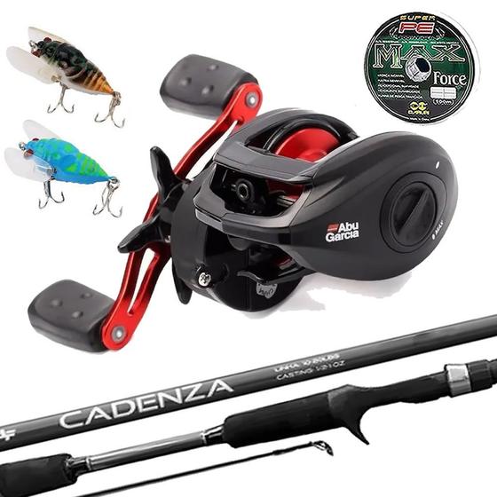 Kit Carretilha Abu Garcia Black Max Vara Cadenza 1 68mts LInha