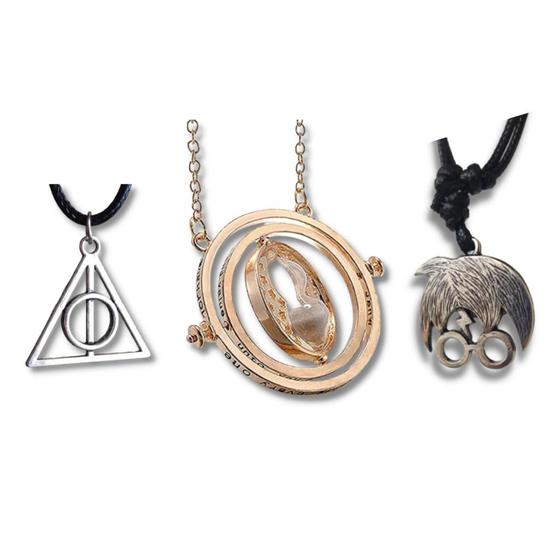 Kit Colares Pingentes Harry Potter Rel Quias Harry Vira Tempo