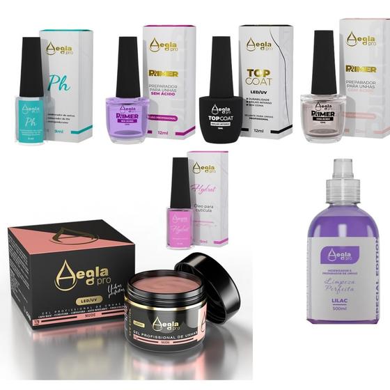 Kit Gel Profissional Nude G Produtos Aegla Tratamento Para