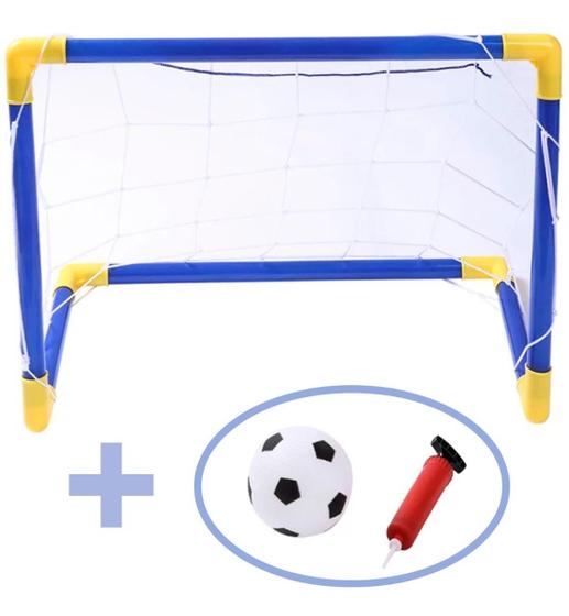 Kit Goleira Futebol Golzinho Mini Trave Rede E Bola Brinquedo Esporte