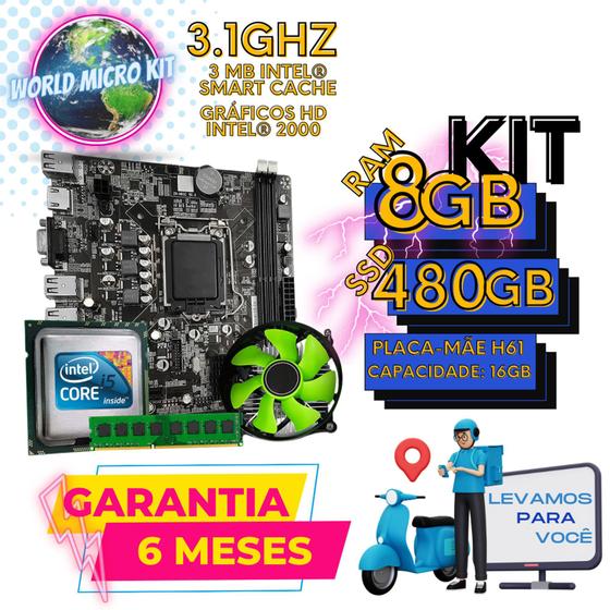 Kit Intel Core I Ghz Placa M E H Gb Ram Ssd Gb