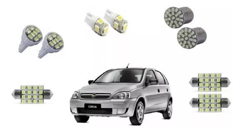 Kit Lampada Led Corsa Hatch Teto Placa R Pingo Malas Luvas Techone