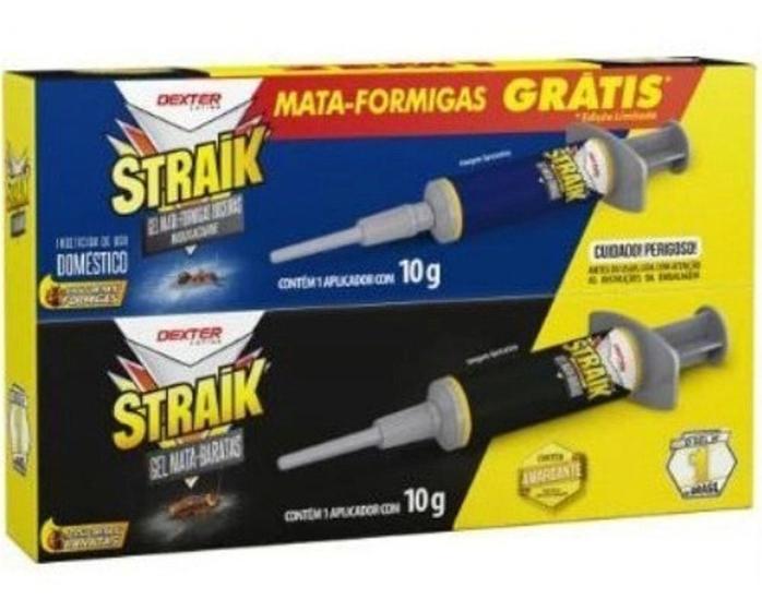 Kit Mata Barata Mata Formiga Gel Seringa G Straik Dexter