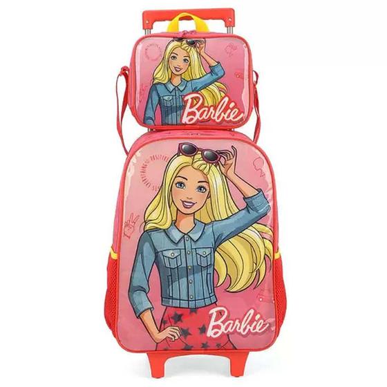 Kit Mochila E Lancheira Barbie Luxcel Kit Mochila Infantil Magazine