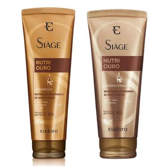 Kit Siàge Nutri Ouro Shampoo Condicionador Leave in Máscara