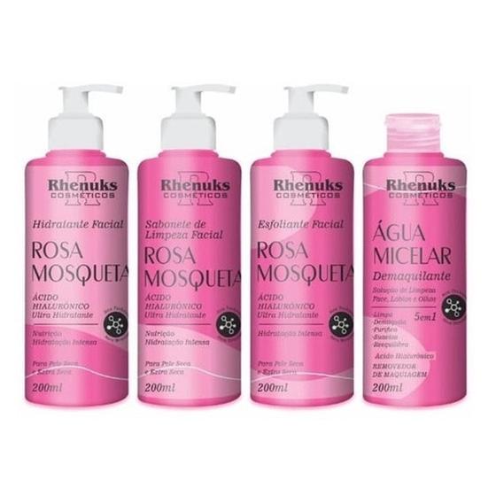 Kit Skin Care Tratamento Facial Rosa Mosqueta Rhenuks Kit De