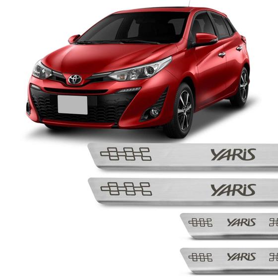 Kit Soleira Yaris Hatch Sedan 2018 2019 2020 Protetora Curvada Aço