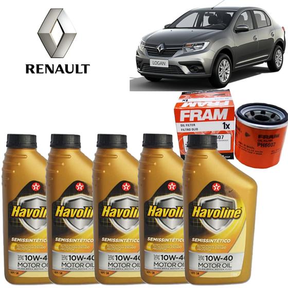 Kit Troca De Oleo Renault Logan 1 0 E 1 6 16V Havoline Outros