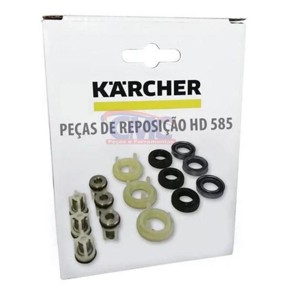 Kit Valvulas Gaxetas Anel Raspador E Guias Hd Original Karcher