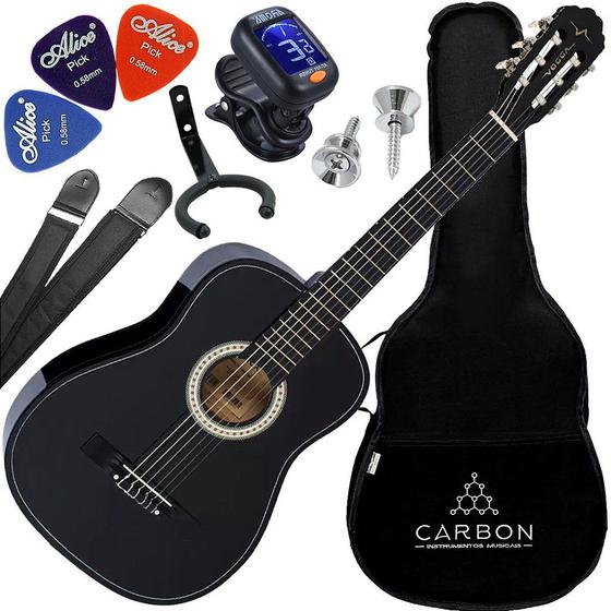 Kit Viol O Cl Ssico Ac Stico Cordas Nylon Vogga Vca N Preto Vx