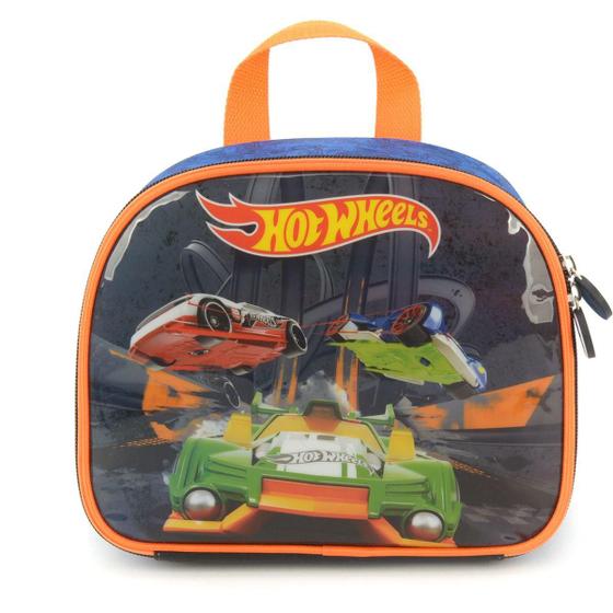 Lancheira Termica Hot Wheels Mao Costas Azul Luxcel Unidade Lancheira