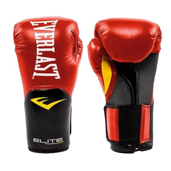 Luva De Boxe E Muay Thai Everlast Pro Style Elite V Vermelha E Preto