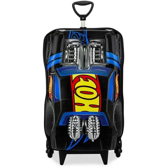 Mala Escolar Rodinhas Infantil Hot Wheels Moldura D Max Toy Malas