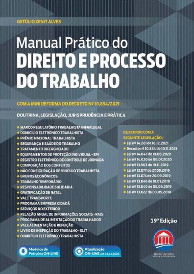 Manual Prático do Direito e Processo do Trabalho 9ª Edição 2022