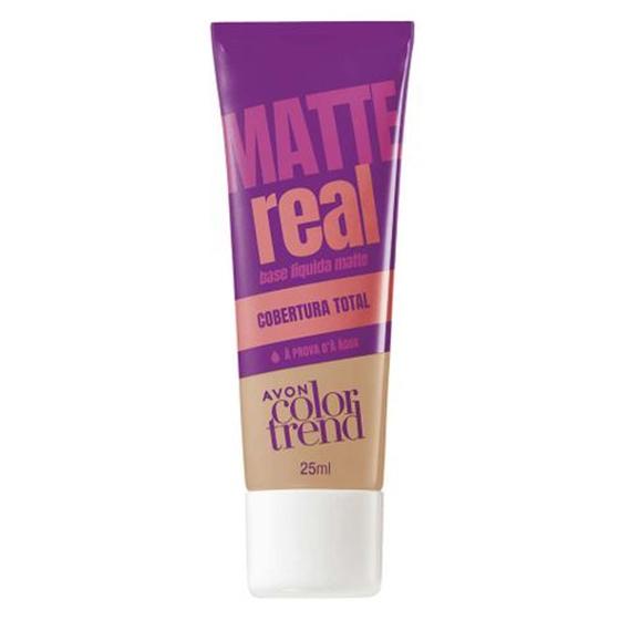 Matte Real Base Líquida Matte Bege Médio Avon Base Facial